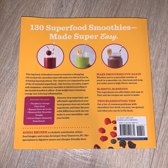 Simple Superfood Smoothies by Sondi Bruner smoothie cookbook - Picture 2 of 3